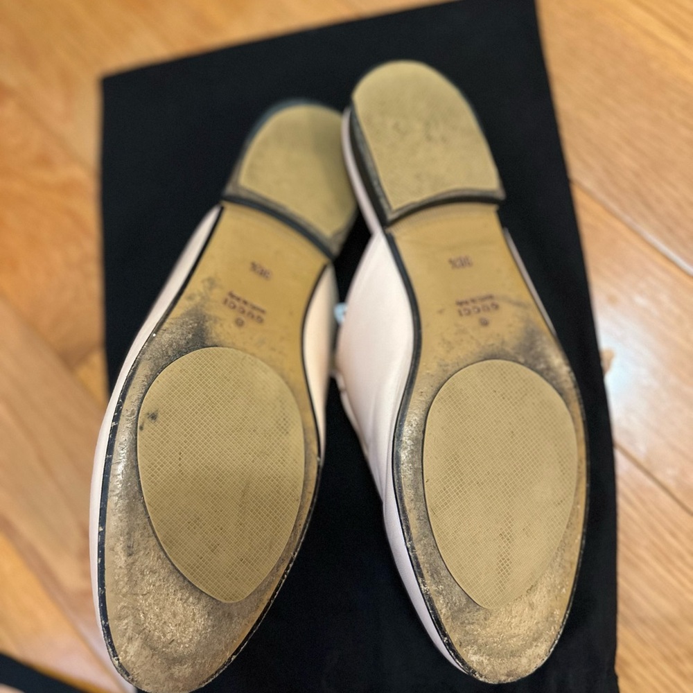 Gucci Light Pink Leather Horsebit Princetown Mules Backless Loafers sz 38.5 / 8 - Picture 2 of 5